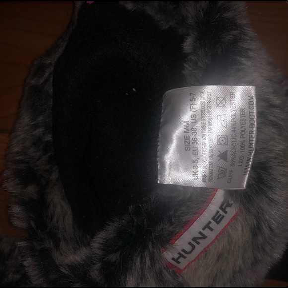 Black Hunter Boots + Fur Fleece Inserts US size 7 - Picture 6 of 8